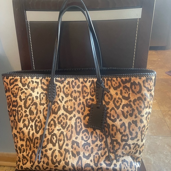 Polo Ralph Lauren Animal Print Leather Bag - Picture 2 of 12